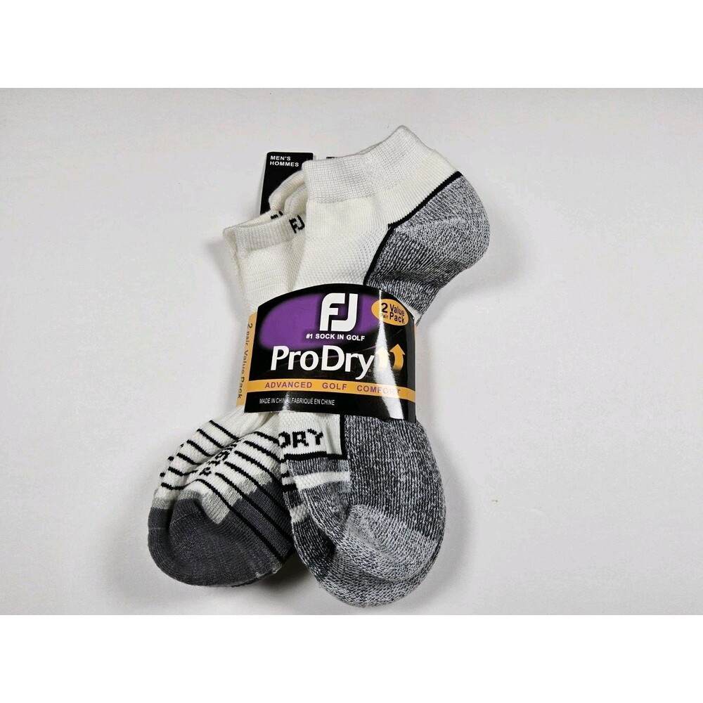 FootJoy Men's ProDry Advanced Golf Comfort Socks Cushioned 2 Pairs Sz 7-12